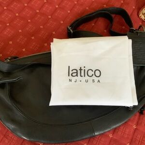 Latico Elegant Black Leather Callie Sling Crossbody Bag